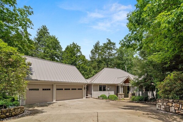 Front with gated driveway