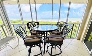 Enjoy outdoor dining on the lanai