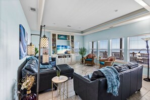 Bring the whole family to this spacious 3-bedroom beach house, featuring a large living area, a fully equipped kitchen, and easy beach access just a few steps from the front door.