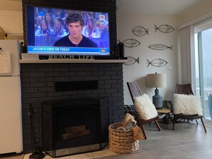 Big screen tv with cable and streaming channels