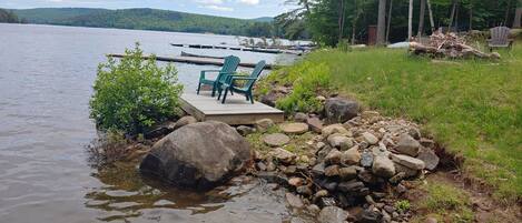 waterfront sitting area to take in the views 