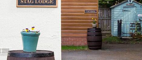 Stag Lodge, Esk Lodge and the Wee Library Shed