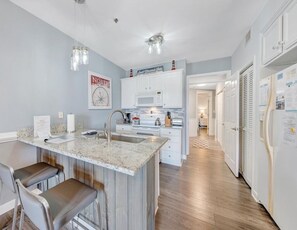 Kitchen Area with Bar Seating For Two
