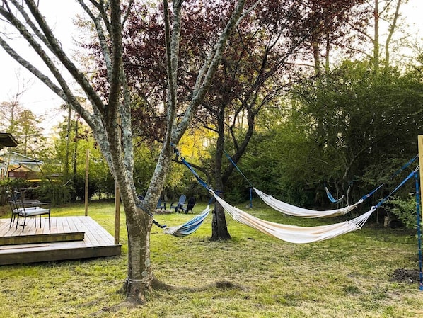 Sit back and relax in this private back yard