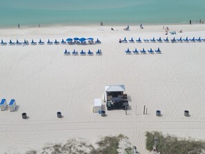 beach chairs and umbrella are included 