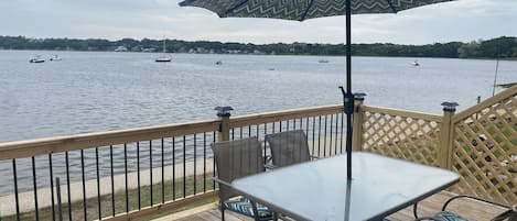 Enjoy waterfront outdoor dining