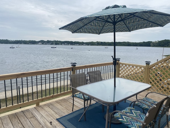 Enjoy waterfront outdoor dining