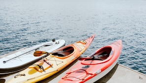 Introducing the Dance Hall fleet! We grew our water sports amenities this year from 0 to 1 paddle board and 2 kayaks.