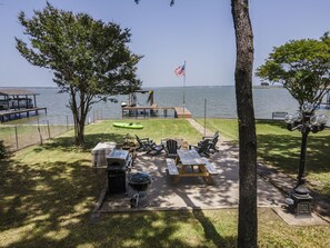 Grill out on our patio overlooking the water...