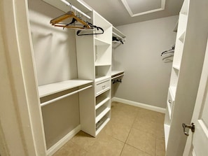 Master walk-in closet