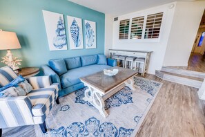 Large Living Area with Views of the Ocean, Beautifully Decorated