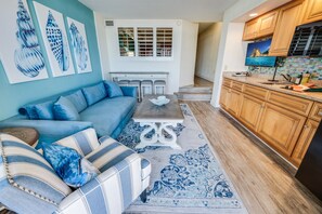 Large Living Area with Views of the Ocean, Beautifully Decorated