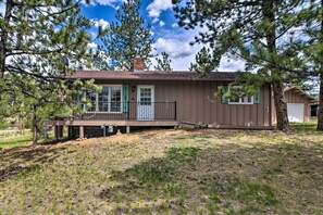 Cabin Exterior | Single-Story Home | Wraparound Deck | Electric Grill