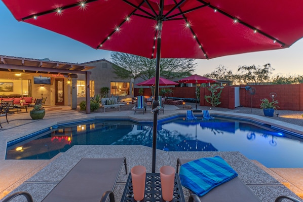 Welcome to LUCKY NUMBER SEVEN, our 3 BR, 2 BA, one story Gold Canyon home.