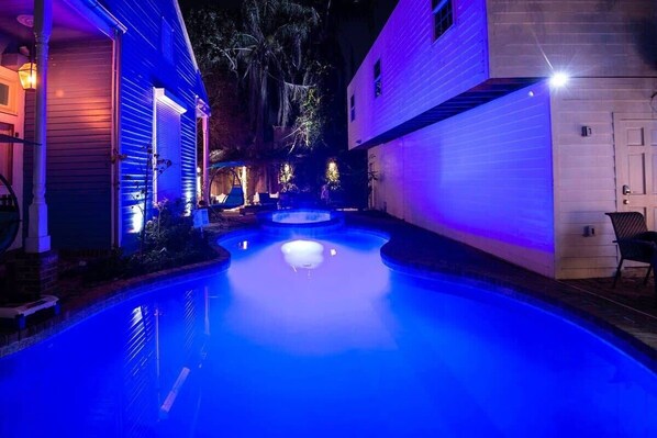 Pool at night