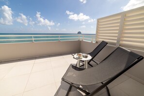 Blick vom Balkon