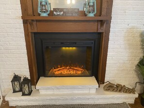 Electric fireplace for ambience