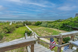 Beach and ocean views for miles from the deck