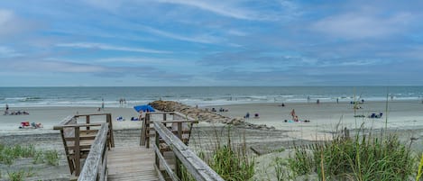 Maggie's Oceanfront Getaway - a SkyRun Kiawah Property - Private boardwalk to the beach from the backyard