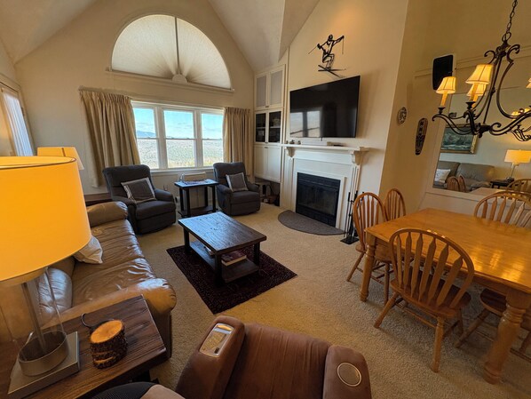 The family room as seen from the massage chair.