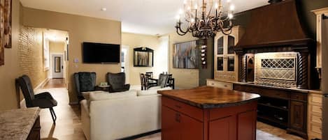 Kitchen and living area