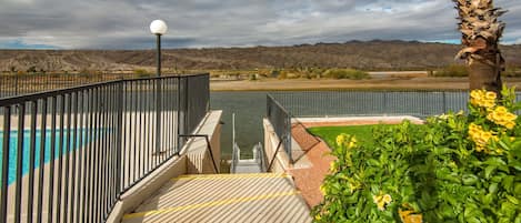 Steps to the dock