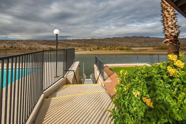 Steps to the dock