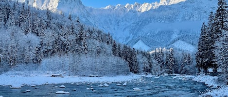 This photo is of Mt. Index from our front yard right after a snowstorm.