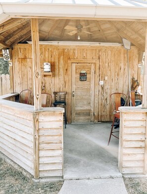 Pool house with full bathroom