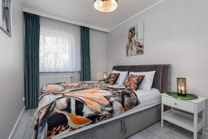 Cozy bedroom in the apartment. 