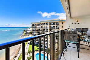 Ocean and pool views