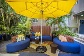 Pool sitting area