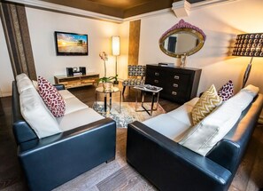 Spacious living room area