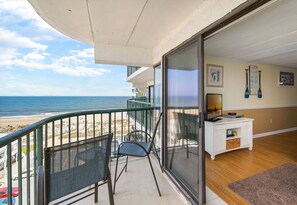 Just off the living area, this balcony is perfect for morning coffee, or an evening cocktail