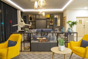 Sittområde i lobbyn