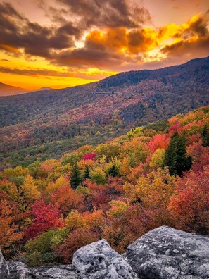 Beautiful October Sunset from Grandfather Mountain.