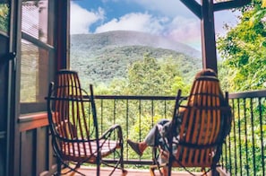 View of the mountains from the porch