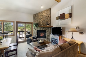 Living Area with Gas Fireplace