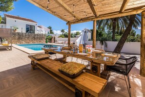 Alfresco Poolside Dining Area