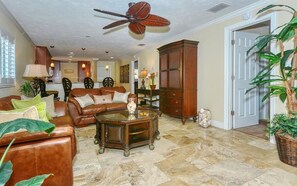 Living room and kitchen