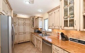 Fully stocked kitchen