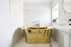 Soak in our glorious brass bath, no finer way to start or end the day