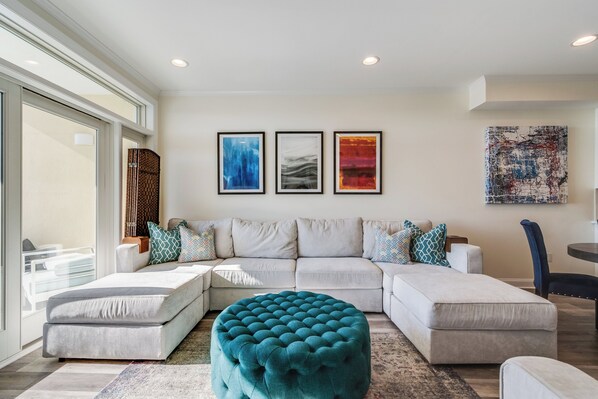 Together on this cozy LOVE SAC Sofa is the BEST place to be!