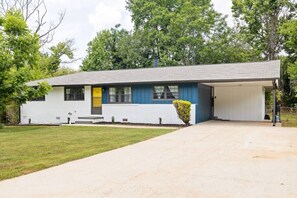 Main Unit from the front of the house.  There is lots of driveway parking