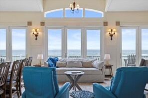 Million Dollar Views from the Great Room. Being ON the Gulf is worth it!!