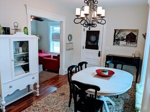 Dining room and front entrance.