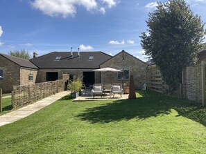 The view back at the barn from the garden