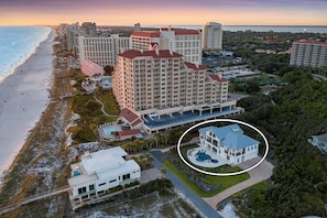 Bourbon Sea - Luxury Beach View Vacation Rental House with Private Pool, Movie Theater, & Elevator in Miramar Beach, Florida - Five Star Properties Destin/30A