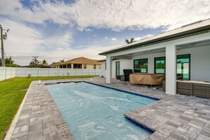 Private Saltwater Pool | Outdoor Dining Area | Gas Grill