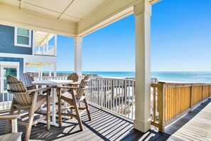 Somewhere in Sand 1 is a beachfront home with 7 bedrooms and a private pool